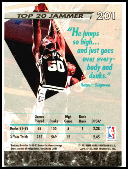 1992-93 Ultra #201 David Robinson San Antonio Spurs