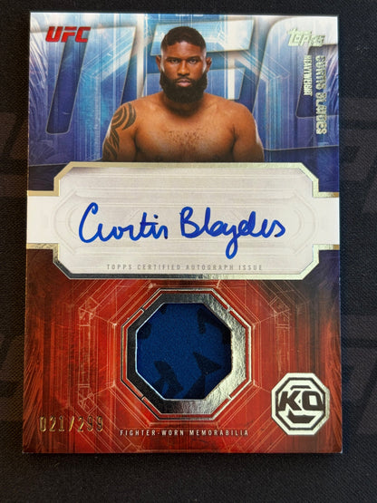 2026 Topps Knockout UFC Knockout Autograph Relics #KAR-CB Curtis Blaydes #/299