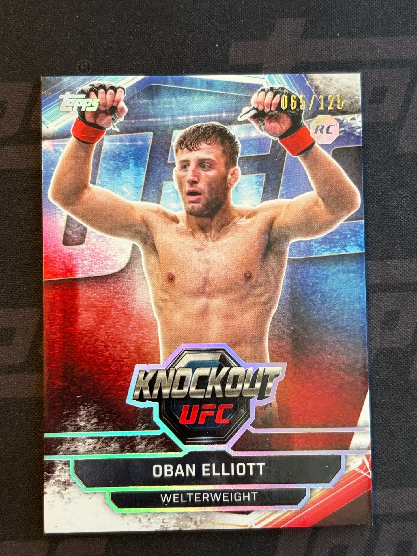 2026 Topps Knockout UFC Holo Silver #71 Oban Elliott RC #/125