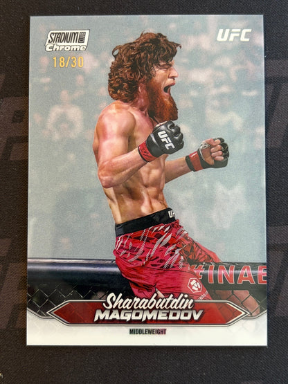 2025 Stadium Club UFC Pearl White Refractor /30 #C-191 Sharabutdin Magomedov