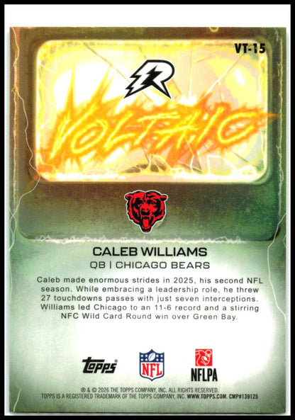 2025 Topps Resurgence Voltaic #VT-15 Caleb Williams Chicago Bears