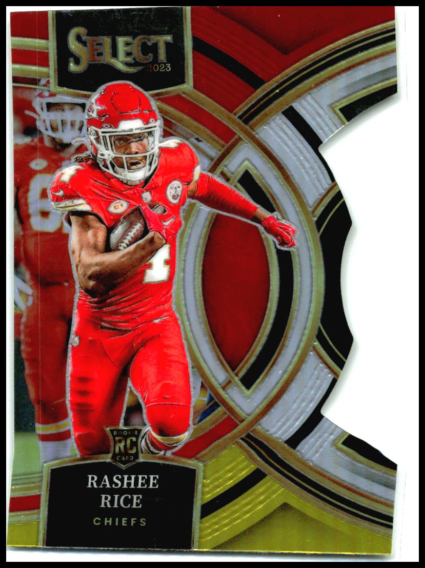 2023 Panini Select Red and Yellow Prizms Die Cuts #132 Rashee Rice RC Chiefs