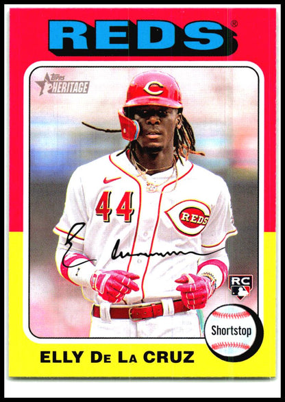 2024 Topps Heritage #473 Elly De La Cruz RC Cincinnati Reds