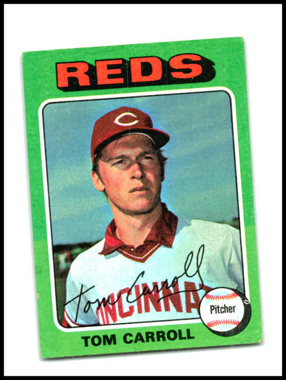 1975 Topps Mini #507 Tom Carroll RC Cincinnati Reds
