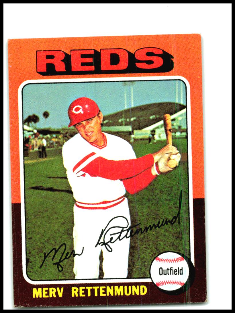 1975 Topps Mini #369 Merv Rettenmund Cincinnati Reds
