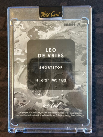 2024 Wild Card Splat /2 #SBRED05-LV Leo De Vries