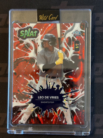 2024 Wild Card Splat /2 #SBRED05-LV Leo De Vries