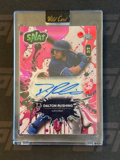 2024 Wild Card Splat - Rainbow Auto Pink #SBPNK04-DRA Dalton Rushing AU #/2