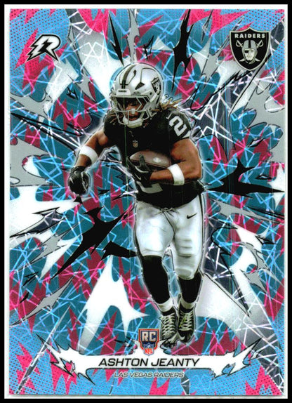 2025 Topps Resurgence Sky Blue & Pink Shock Refractor #149 Ashton Jeanty Raiders