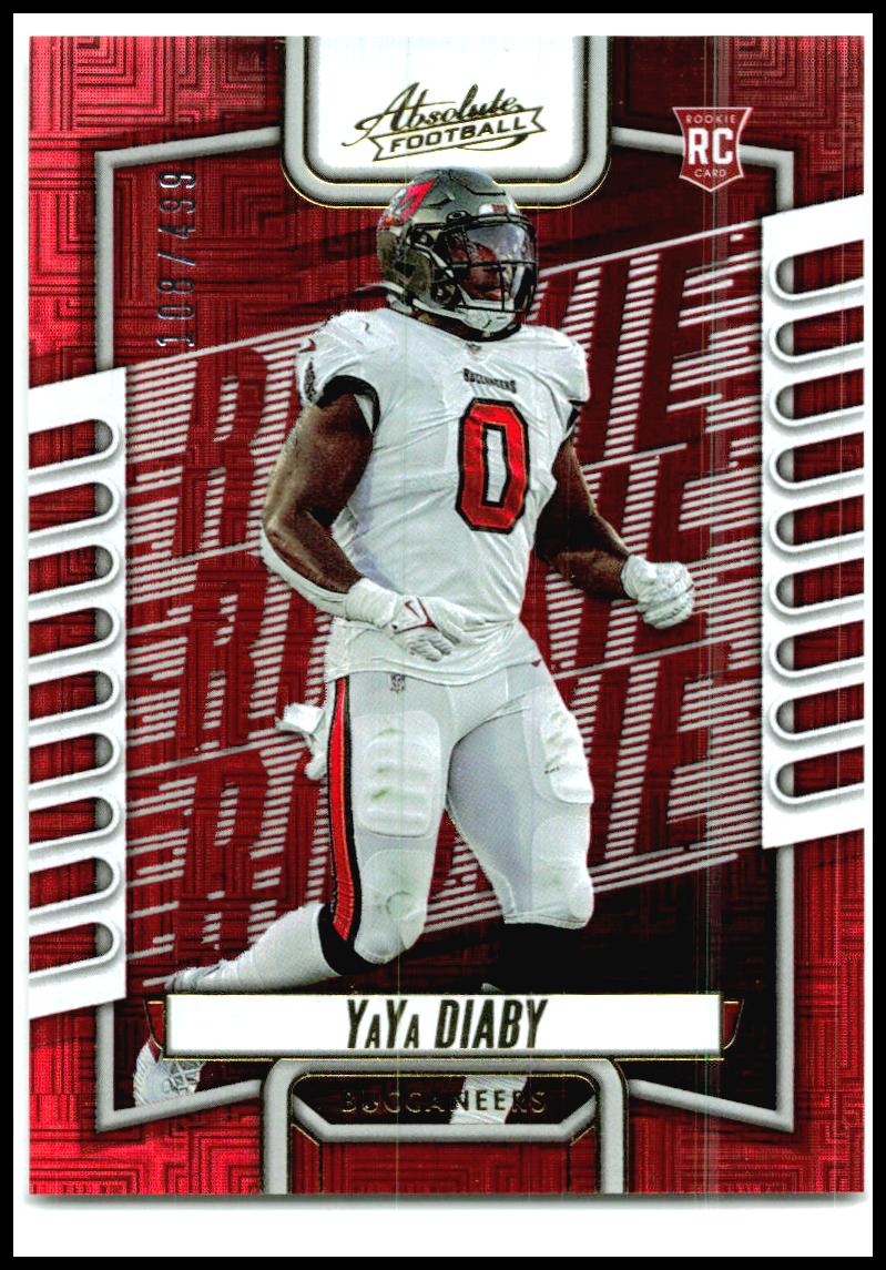 2023 Panini Absolute Escher Squares Red #184 YaYa Diaby Buccaneers