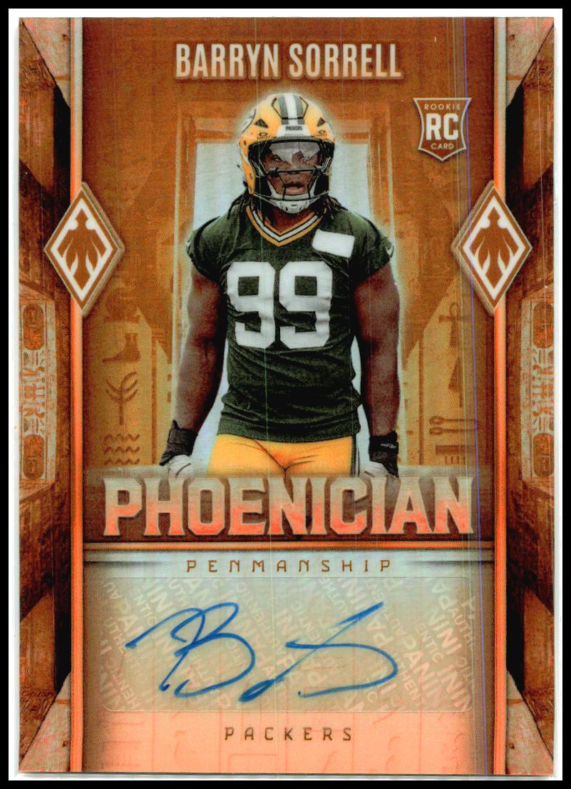 2025 Panini Phoenix Phoenician Penmanship #PHP-BSL Barryn Sorrell AU Packers