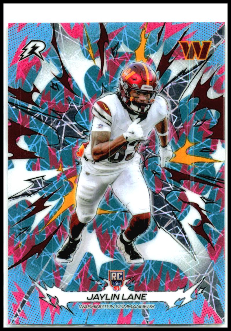2025 Topps Resurgence Sky Blue & Pink Shock #200 Jaylin Lane RC Washington