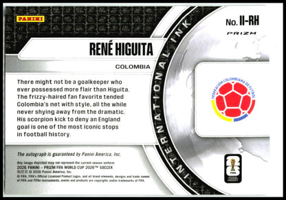 2026 Panini Prizm FIFA World Cup International Ink Wave #II-RH Rene Higuita AU