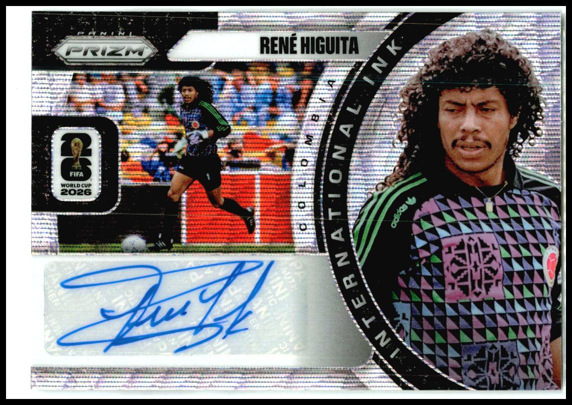 2026 Panini Prizm FIFA World Cup International Ink Wave #II-RH Rene Higuita AU