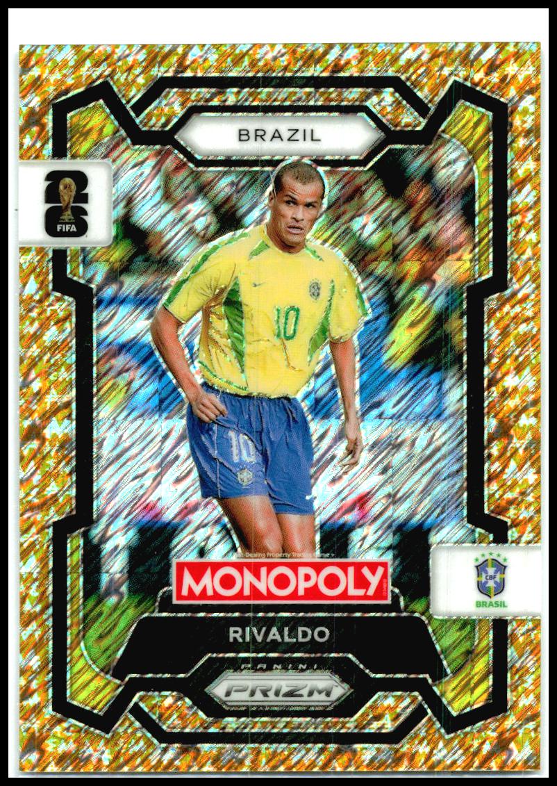 2026 Panini Prizm Monopoly FIFA World Cup Gold Big Money Shimmer #21 Rivaldo