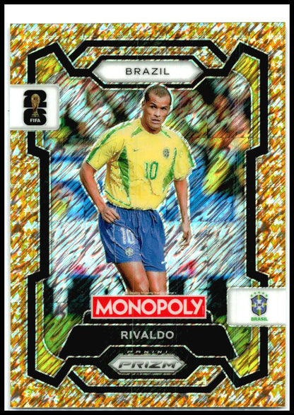 2026 Panini Prizm Monopoly FIFA World Cup Gold Big Money Shimmer #21 Rivaldo