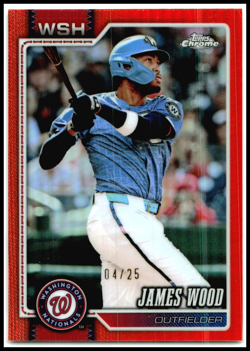 2026 Topps Orange Holo Foil #349 James Wood #/25 Washington Nationals