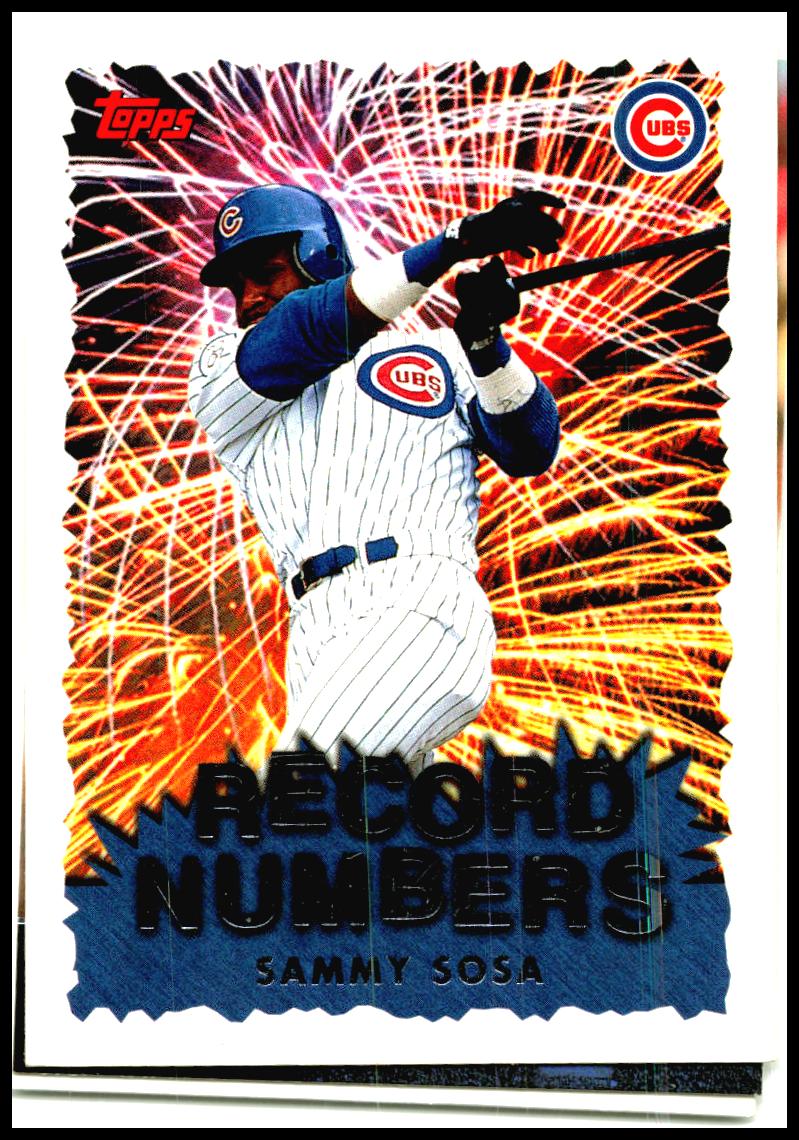 1999 Topps Record Numbers #RN5 Sammy Sosa Chicago Cubs