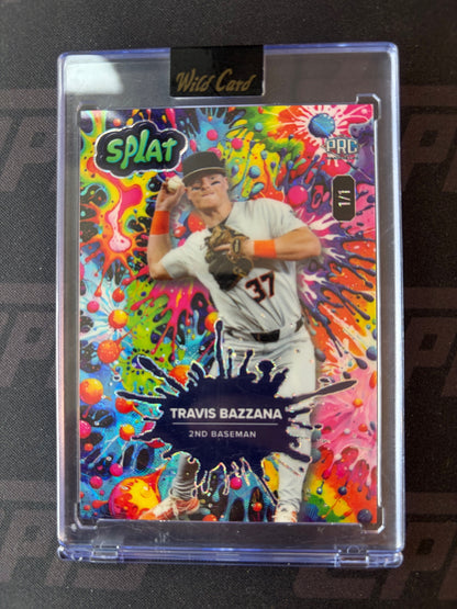 2024 Wild Card Splat - Rainbow Tie Dye #SBTIE10-TB Travis Bazzana #/1