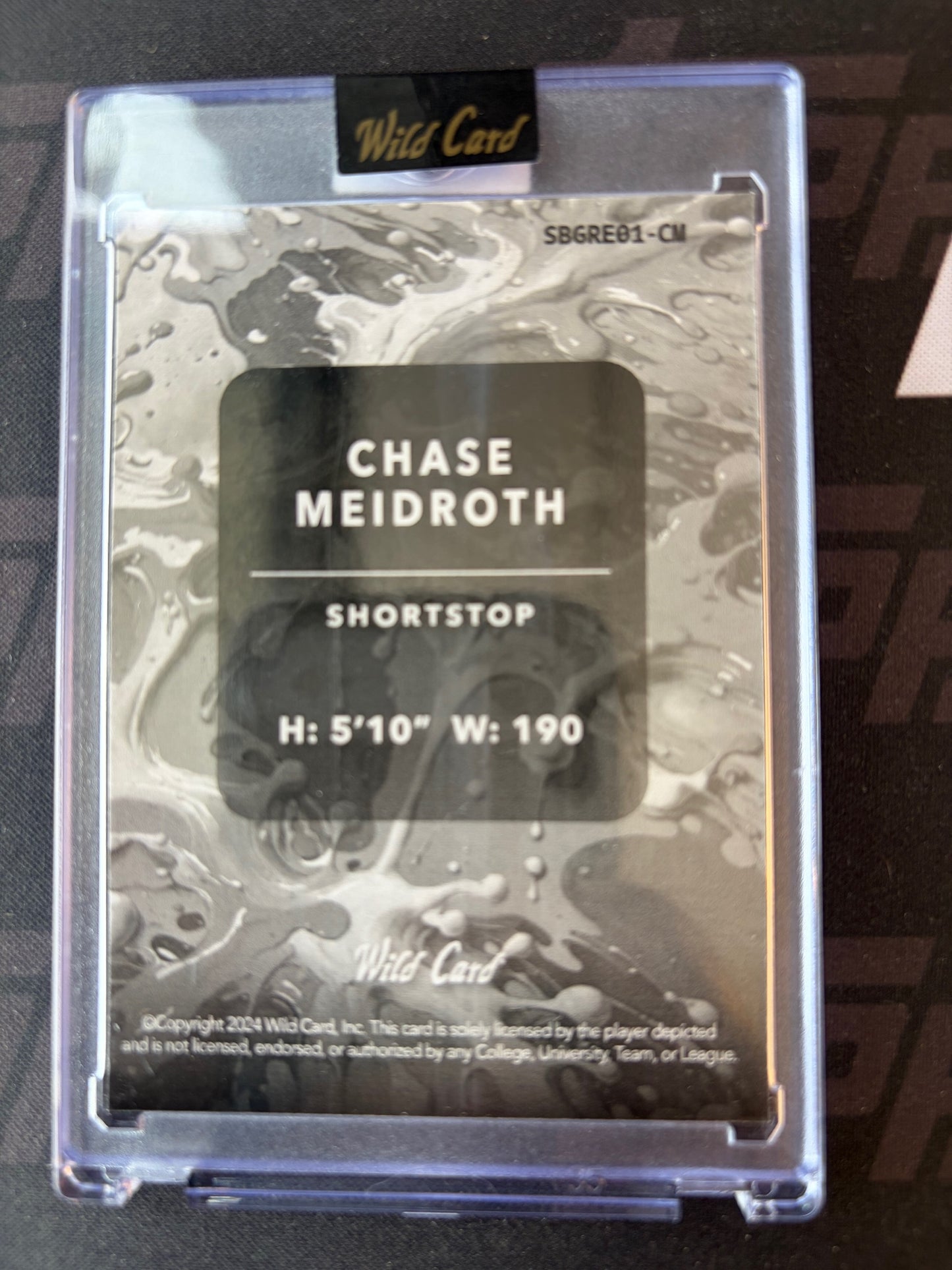 2024 Wild Card Splat - Lava Green #SBGRE01-CM Chase Meidroth #/8