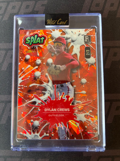2024 Wild Card Splat Red Foil /3 #SB0RA84-DC Dylan Crews Washinton