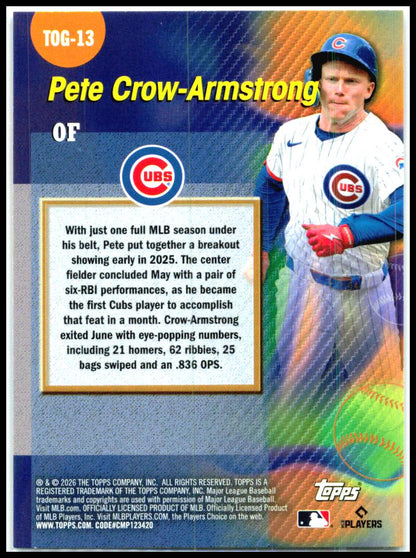 2026 Topps Titans of the Game #TOG-13 Pete Crow-Armstrong Chicago Cubs