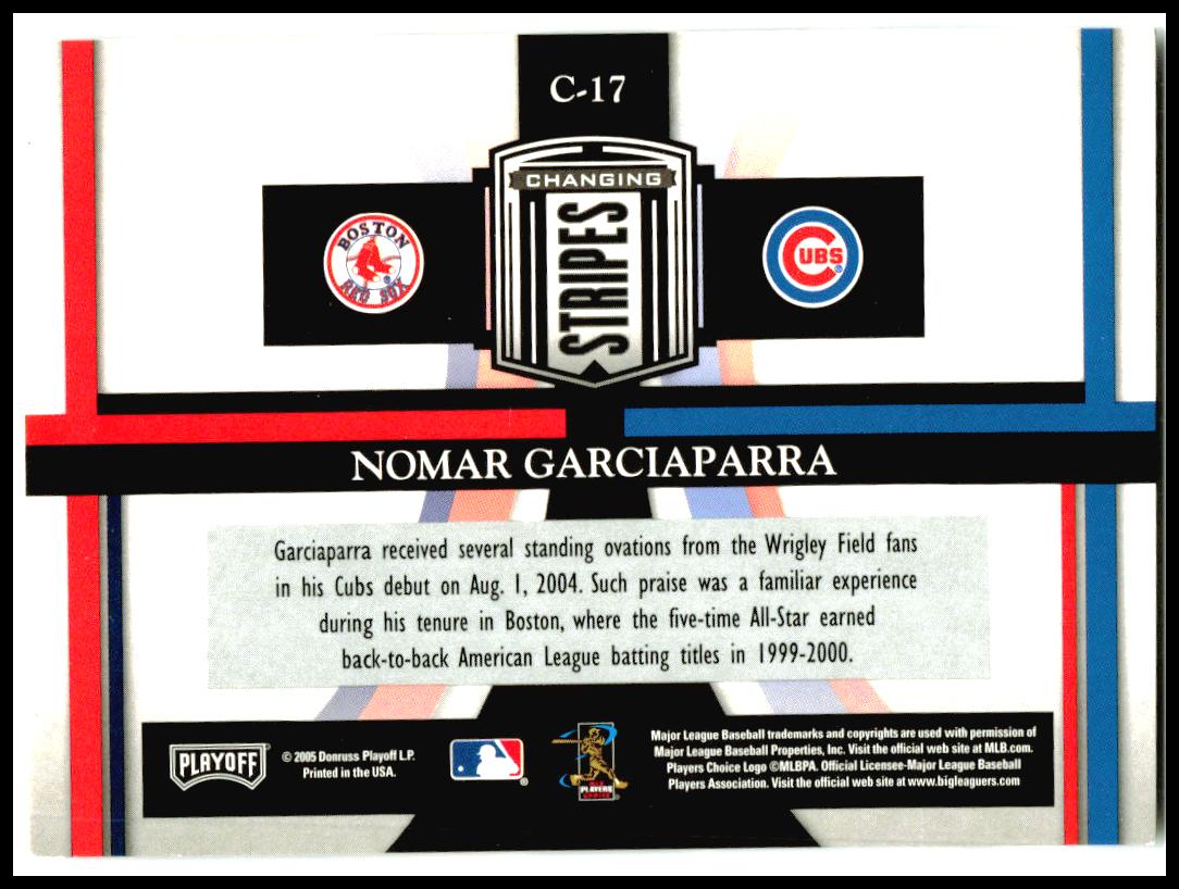 2005 Playoff Prestige Changing Stripes #C-17 Nomar Garciaparra