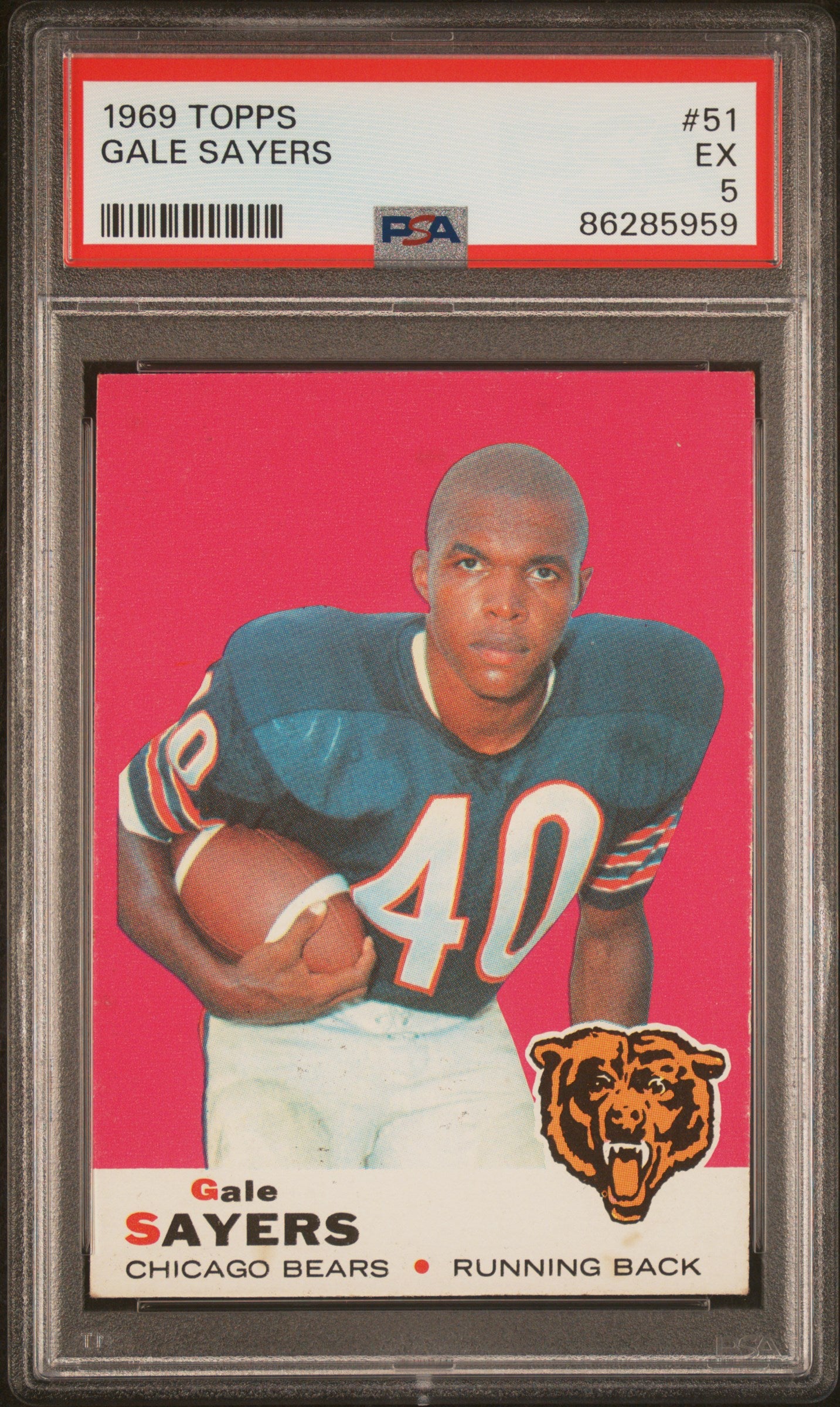 1969 Topps #51 Gale Sayers Bears PSA 5