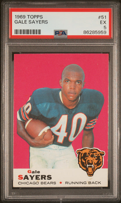 1969 Topps #51 Gale Sayers Bears PSA 5