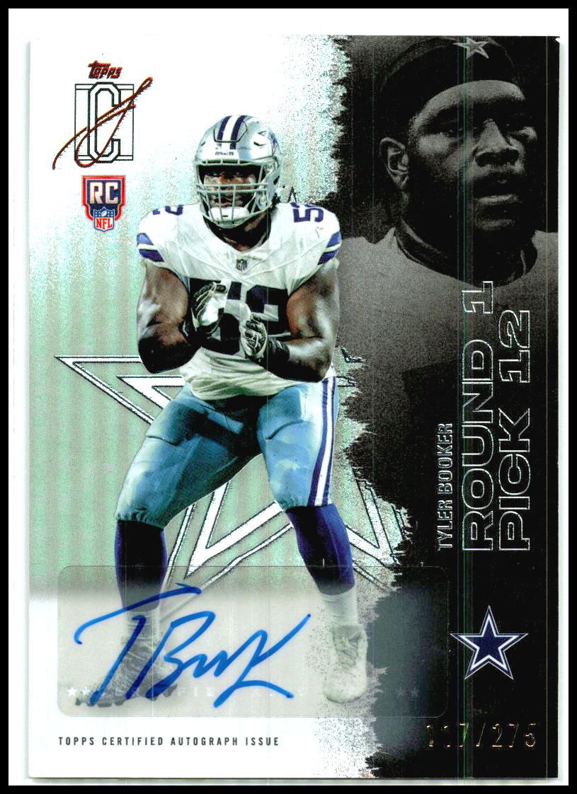 2025 Topps Signature Class Autographs Silver #180 Tyler Booker RC Dallas