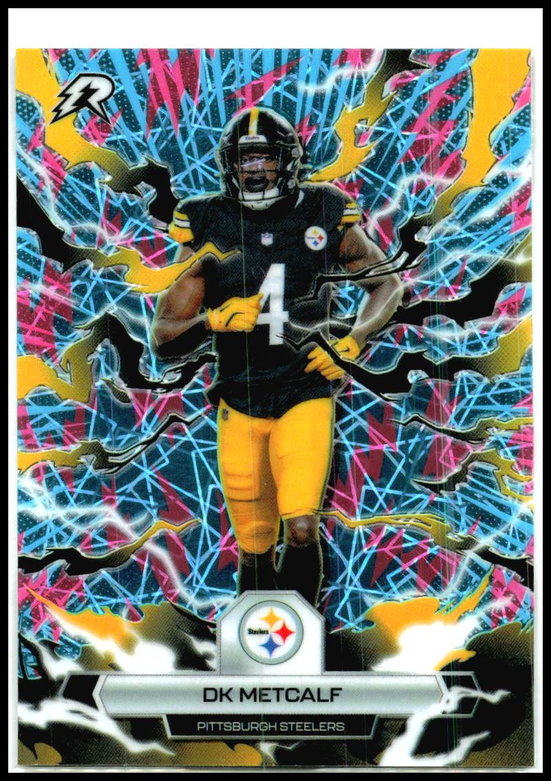 2025 Topps Resurgence Sky Blue & Pink Shock Refractor #84 DK Metcalf Steelers