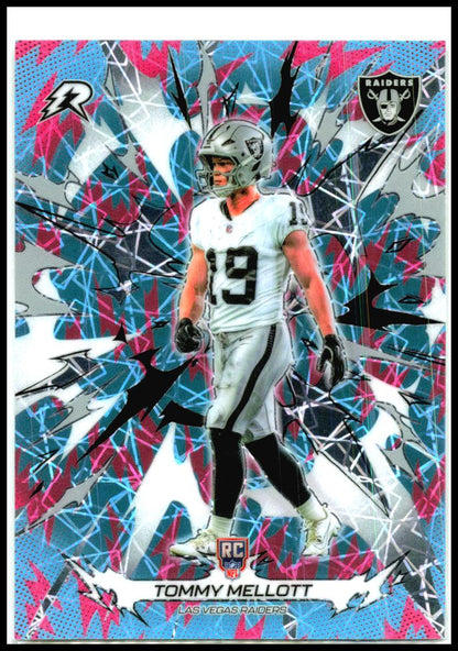 2025 Topps Resurgence Sky Blue & Pink Shock Refractor #147 Tommy Mellott Raiders