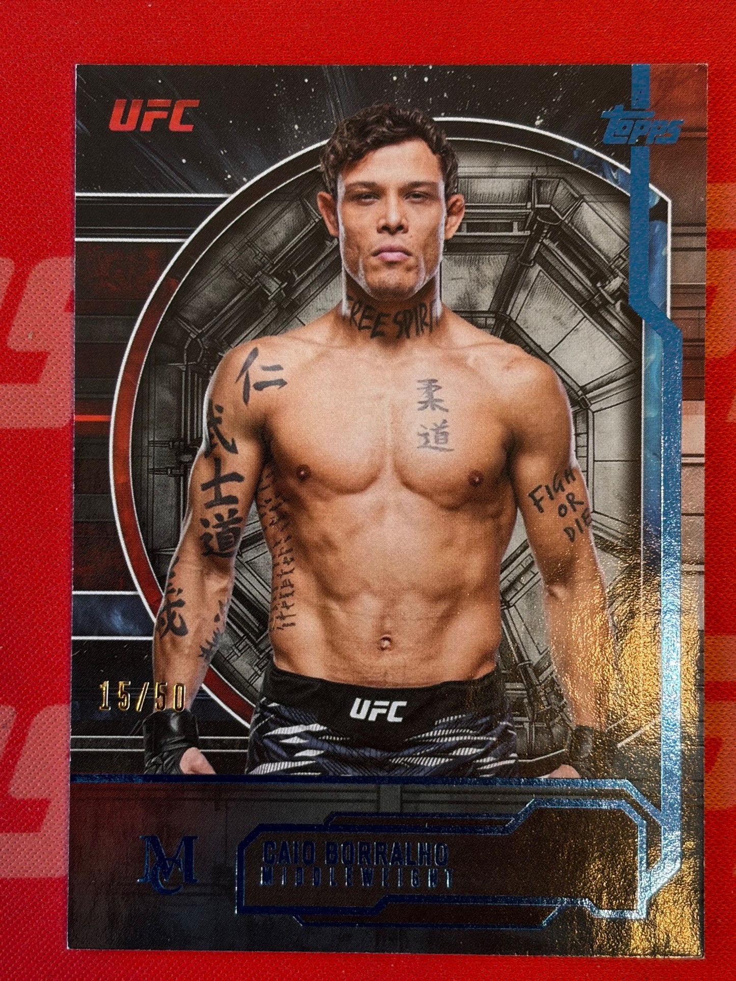 2026 Topps Knockout UFC Museum Collection Blue #MC-9 Caio Borralho #/50