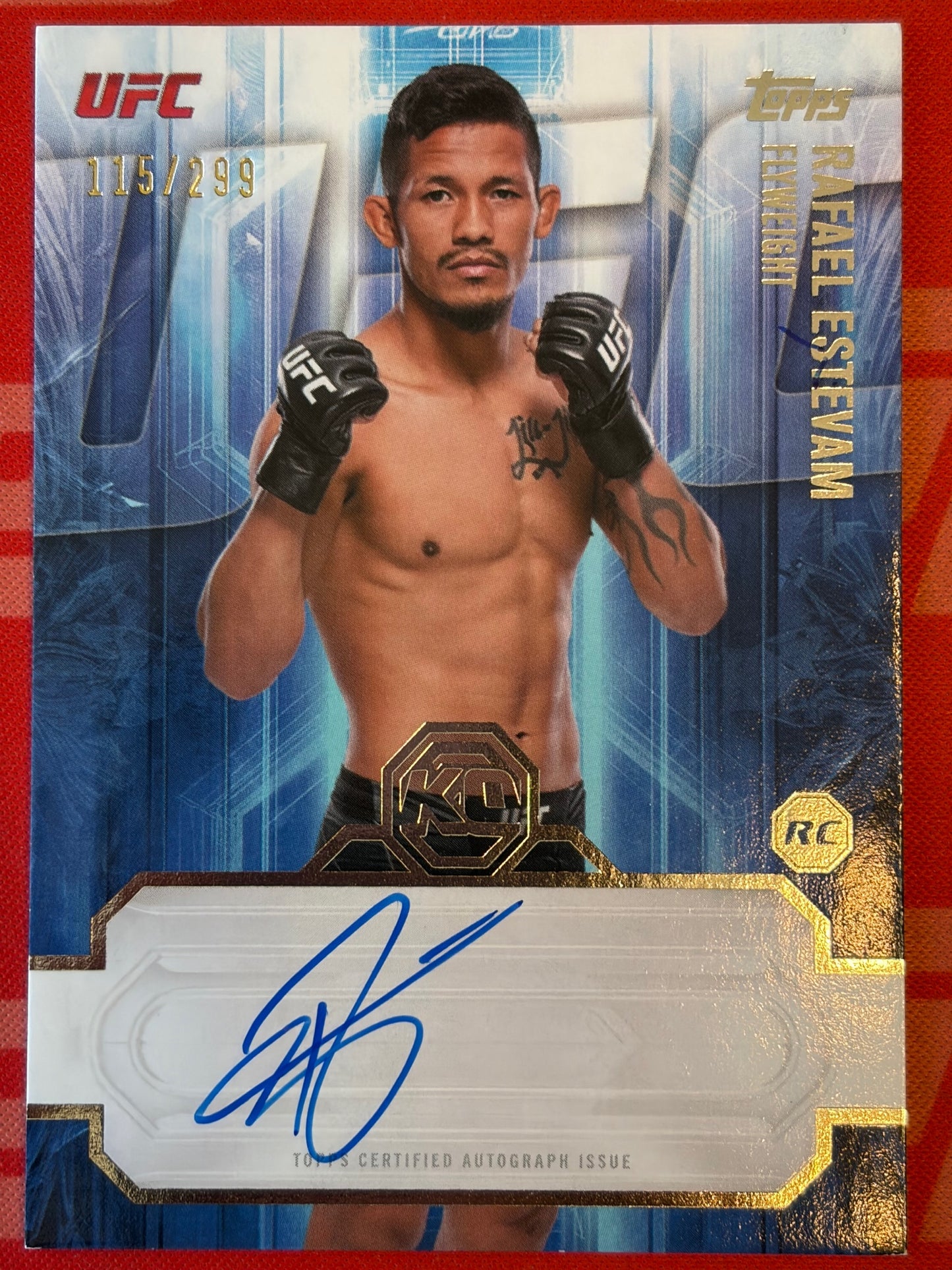 2026 Topps Knockout UFC Knockout Autographs #KOA-REM Rafael Estevam AU #/299