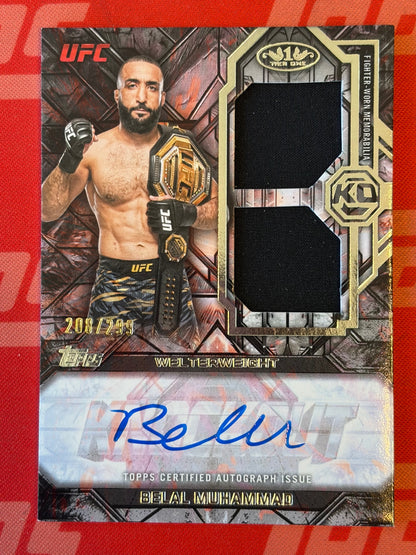 2026 Topps Knockout UFC Tier 1 Dual Relic Autographs # Belal Muhammad