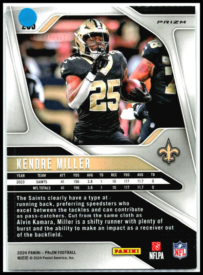 2024 Panini Prizm Silver #205 Kendre Miller New Orleans Saints