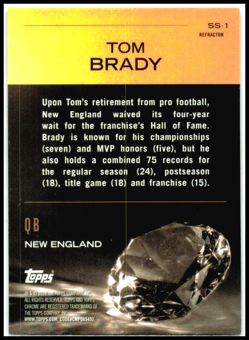 2024 Topps Chrome Sunday Swag Refractor #SS-1 Tom Brady New England Patriots