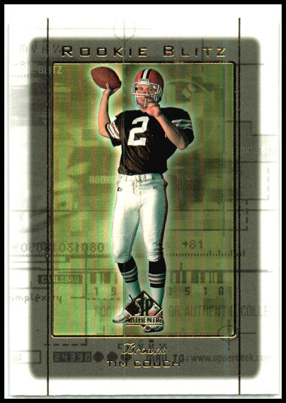 1999 SP Authentic Rookie Blitz #RB2 Tim Couch Cleveland Browns
