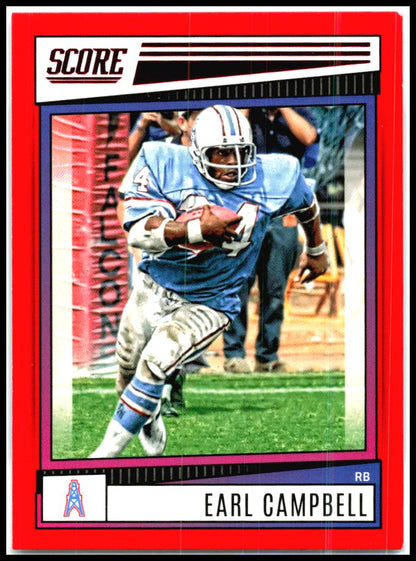 2022 Score Red #7 Earl Campbell Houston Oilers