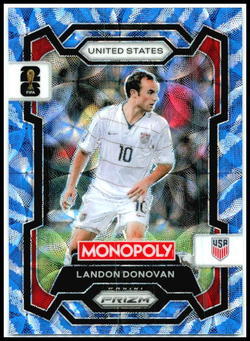 2026 Panini Prizm Monopoly FIFA World Cup Blue Tiger Stripe SSP #1 Lionel Messi