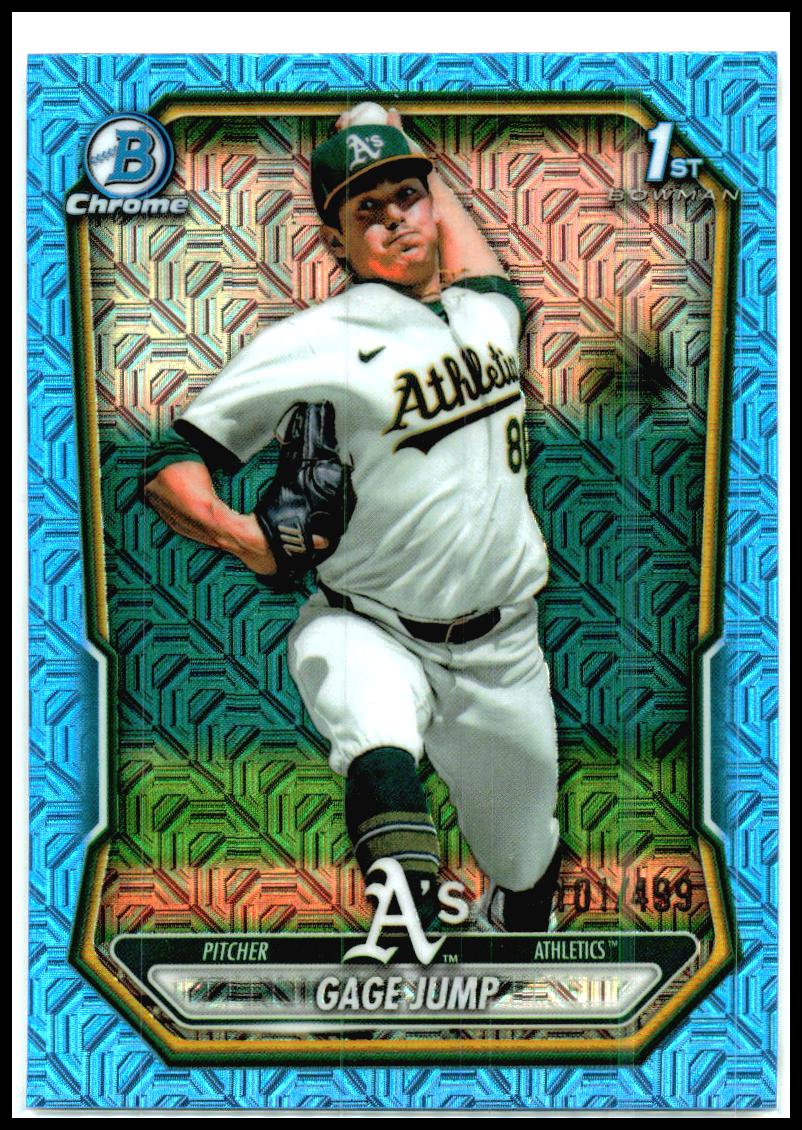 2026 Bowman Chrome Prospects Mojo Sky Blue Refractor #BCP-15 Gage Jump