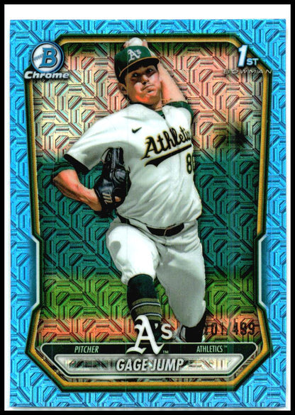 2026 Bowman Chrome Prospects Mojo Sky Blue Refractor #BCP-15 Gage Jump