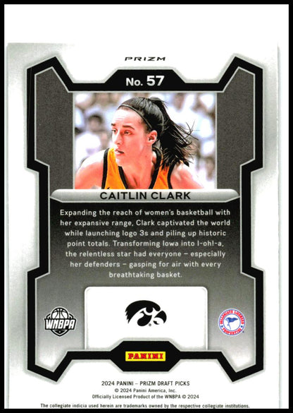 2024 Panini Prizm Draft Picks Prizms Red Ice #57 Caitlin Clark Iowa Hawkeyes