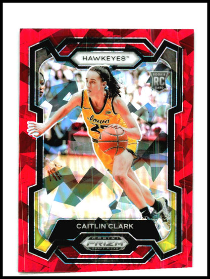 2024 Panini Prizm Draft Picks Prizms Red Ice #57 Caitlin Clark Iowa Hawkeyes
