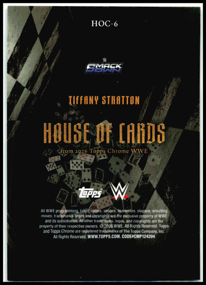 2026 Topps Chrome WWE House of Cards #HOC-6 Tiffany Stratton