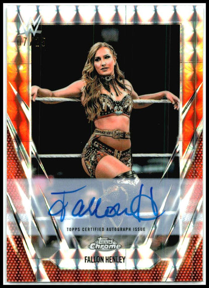 2026 Topps Chrome WWE Orange Auto #/25 #BCA-FAH Fallon Henley AU