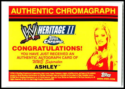 2007 Topps Chrome Heritage II WWE Authentic Autographs #NNO Ashley AU