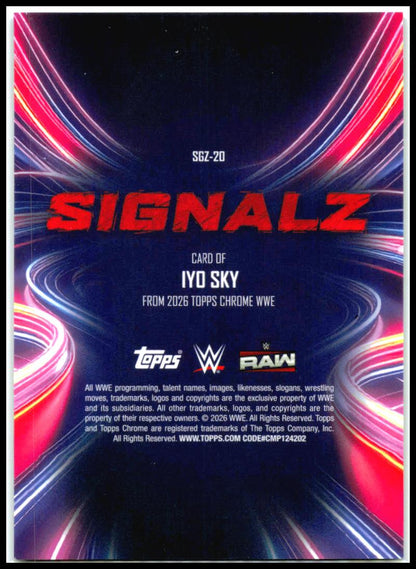 2026 Topps Chrome WWE Signalz #SGZ-20 Iyo Sky