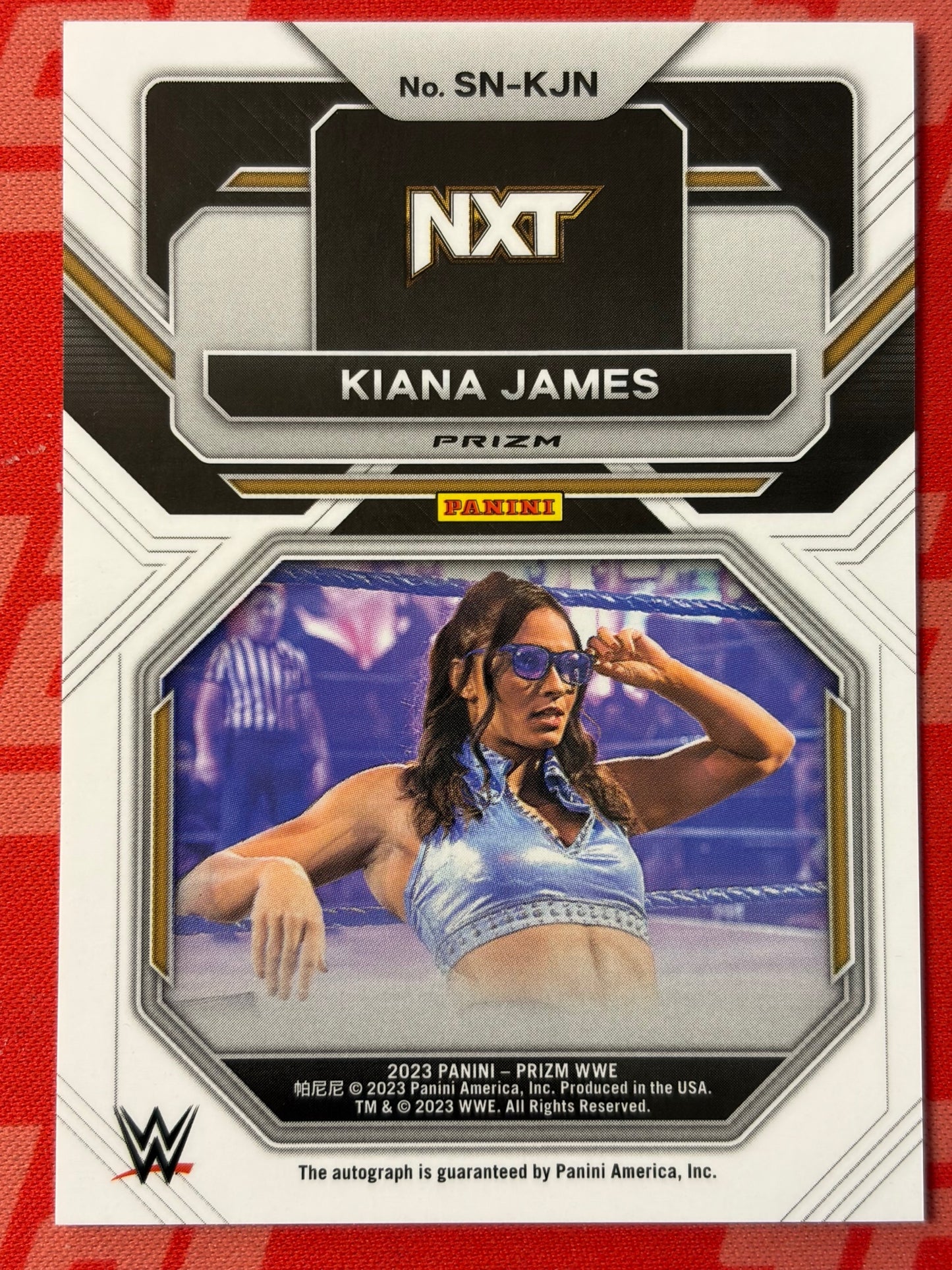 2023 Panini Prizm WWE Sensational Signatures Under Card Auto # Kiana James RC AU