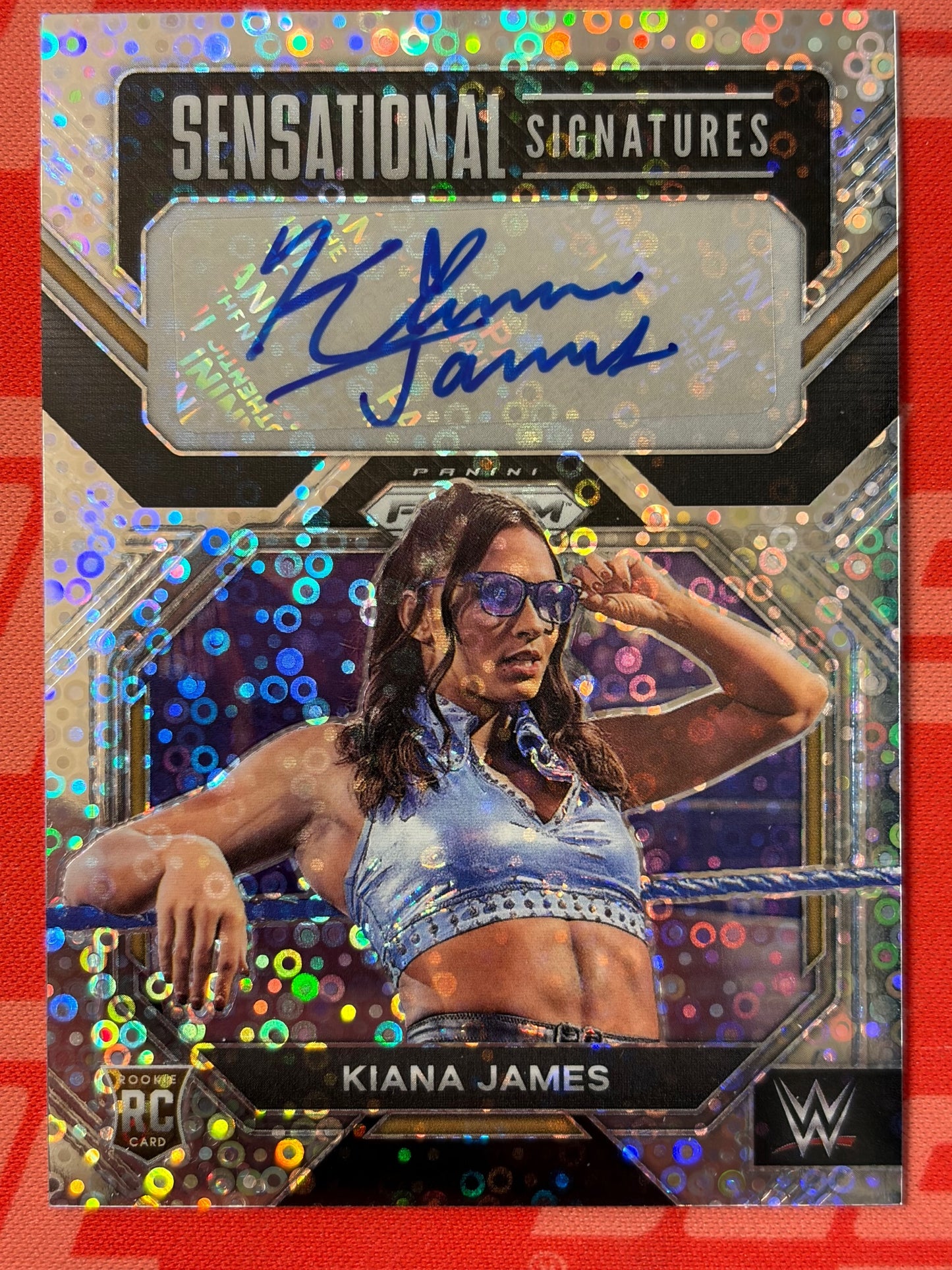 2023 Panini Prizm WWE Sensational Signatures Under Card Auto # Kiana James RC AU